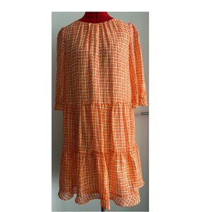Marc cain Orange Silk Dress Sz 2